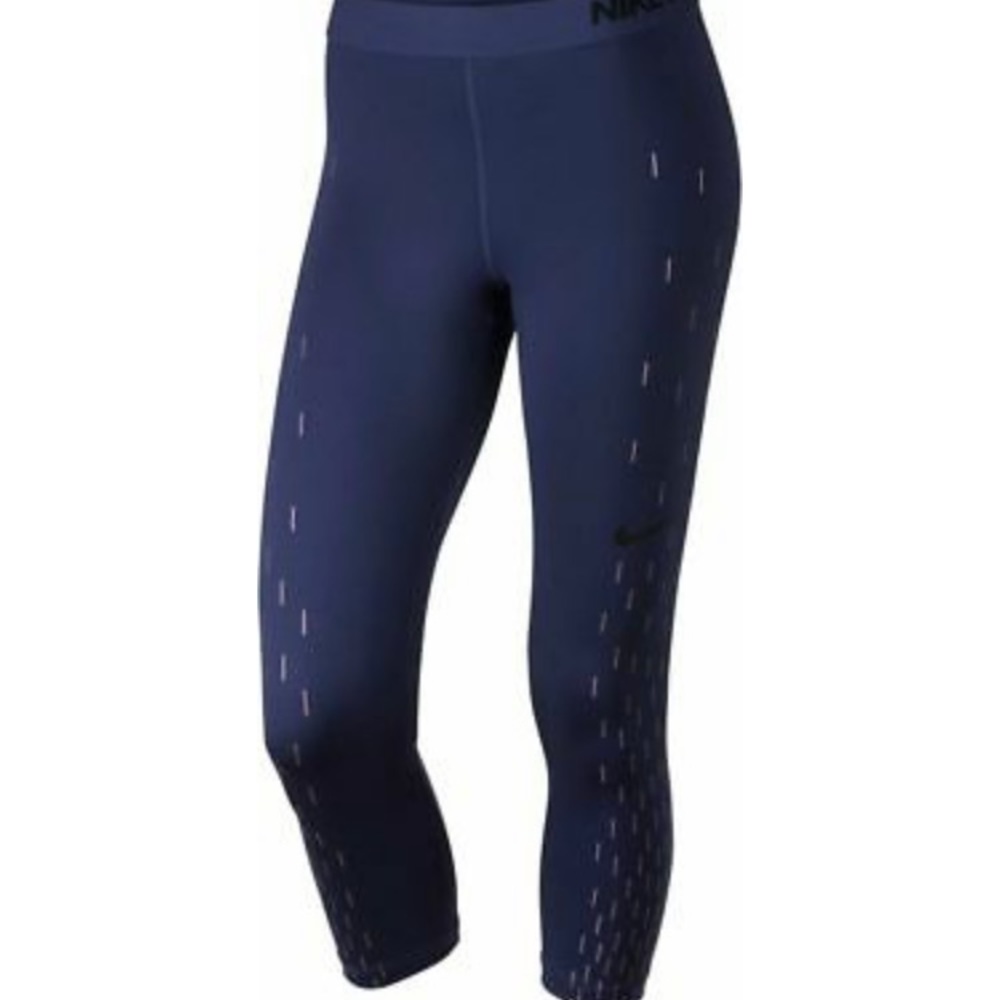 Nike Linear Rain Printed Blue Relfectived Capris